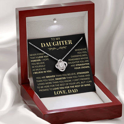 Beautiful Gift for Daughter From Dad "Never Forget That I Love You" Necklace